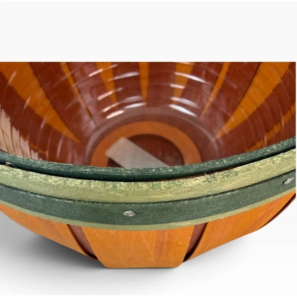 Longaberger 2013 Halloween Fall Orange Spice Pumpkin Splint Basket & Protector